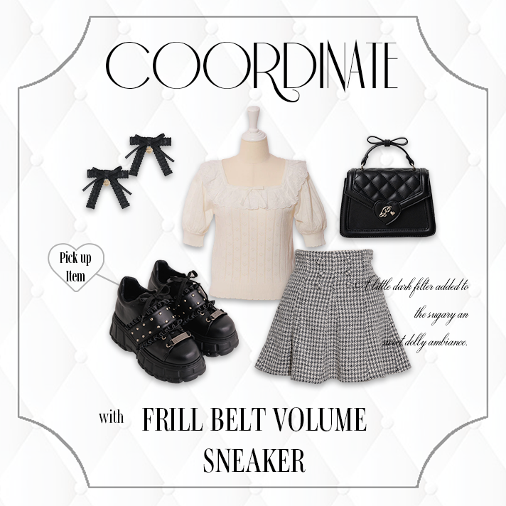 WEBカタログ】Coordinate with Frill belt volume sneaker – pium