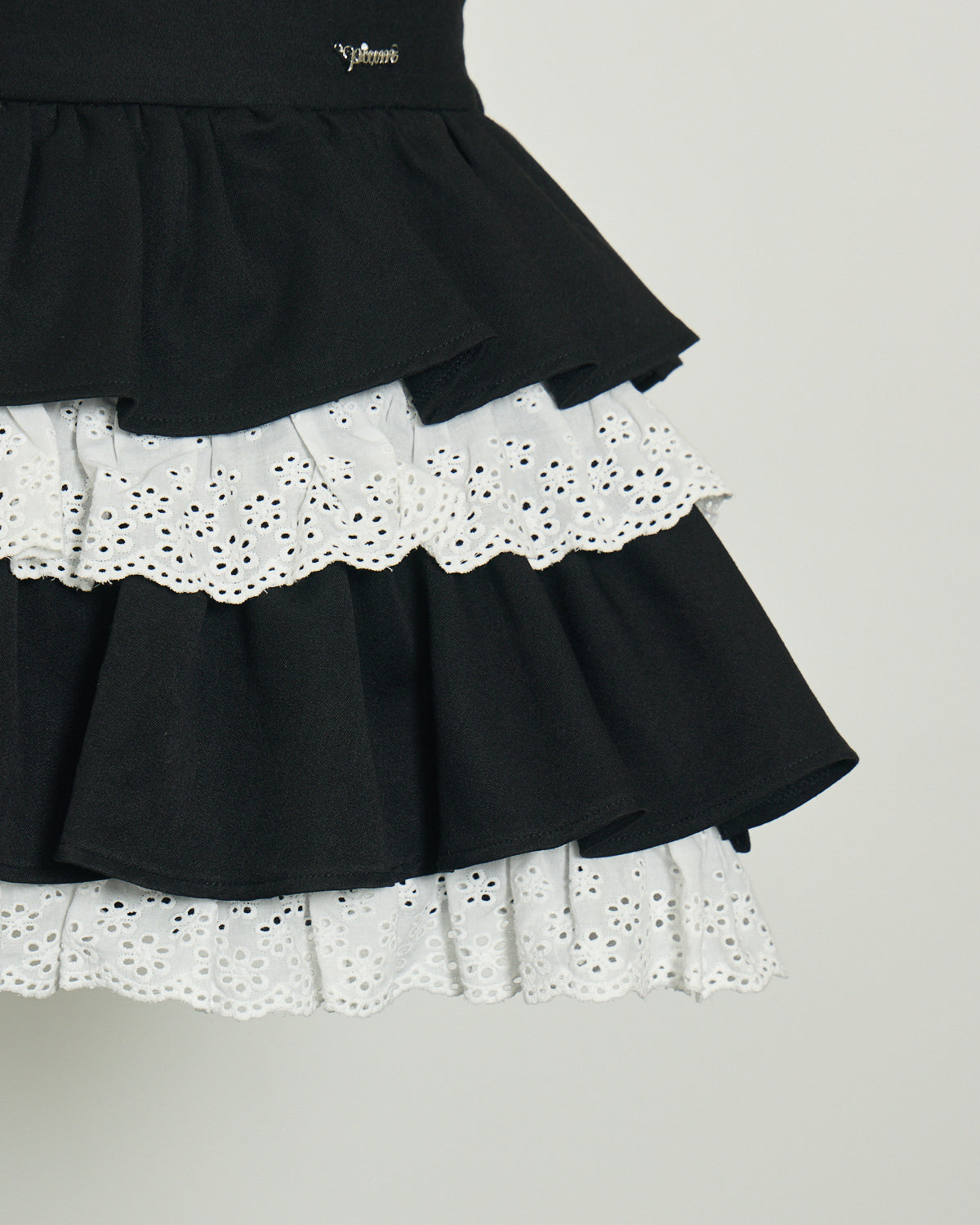 コットンフリルティアードミニスカート