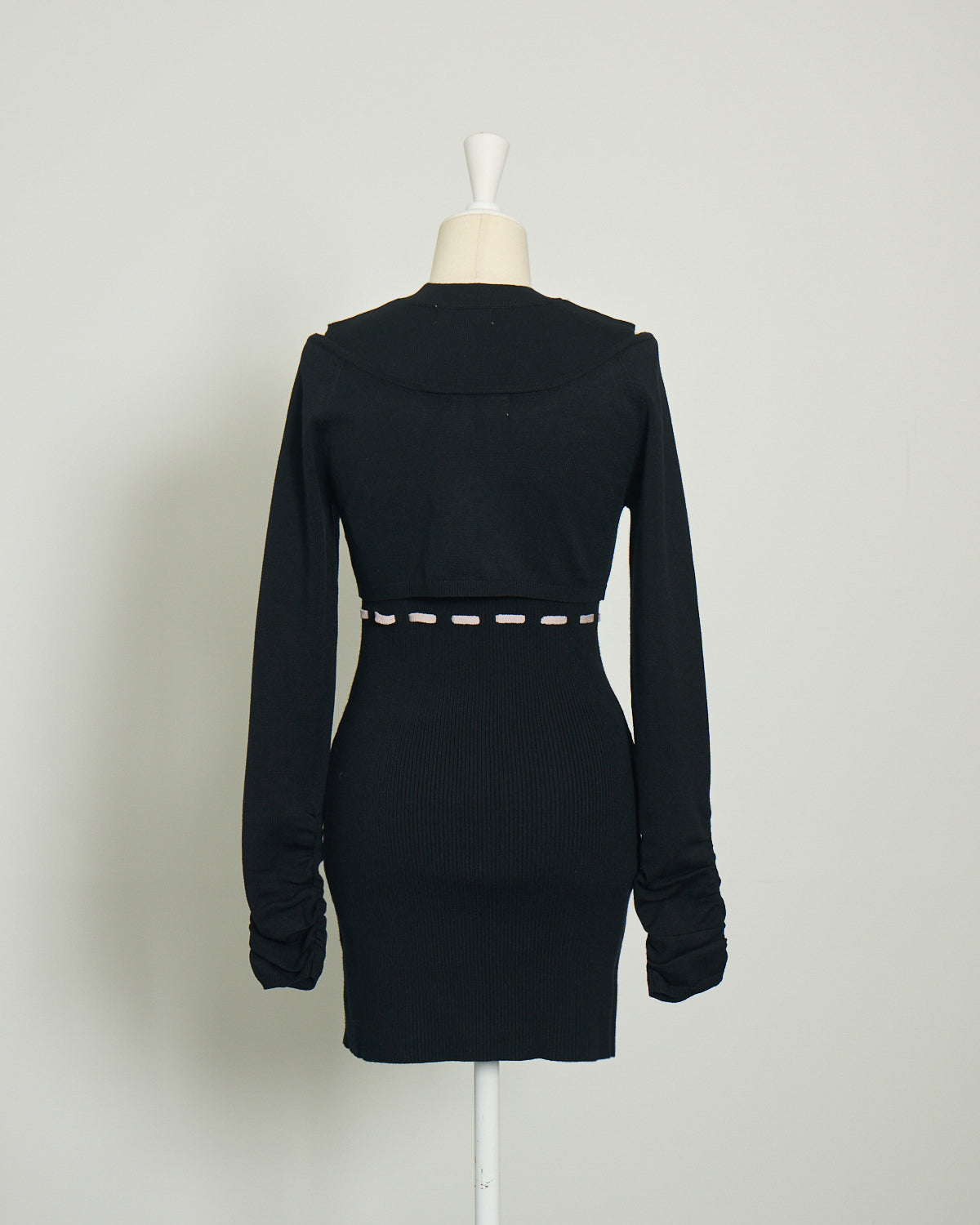 ハートボタンニットワンピセット