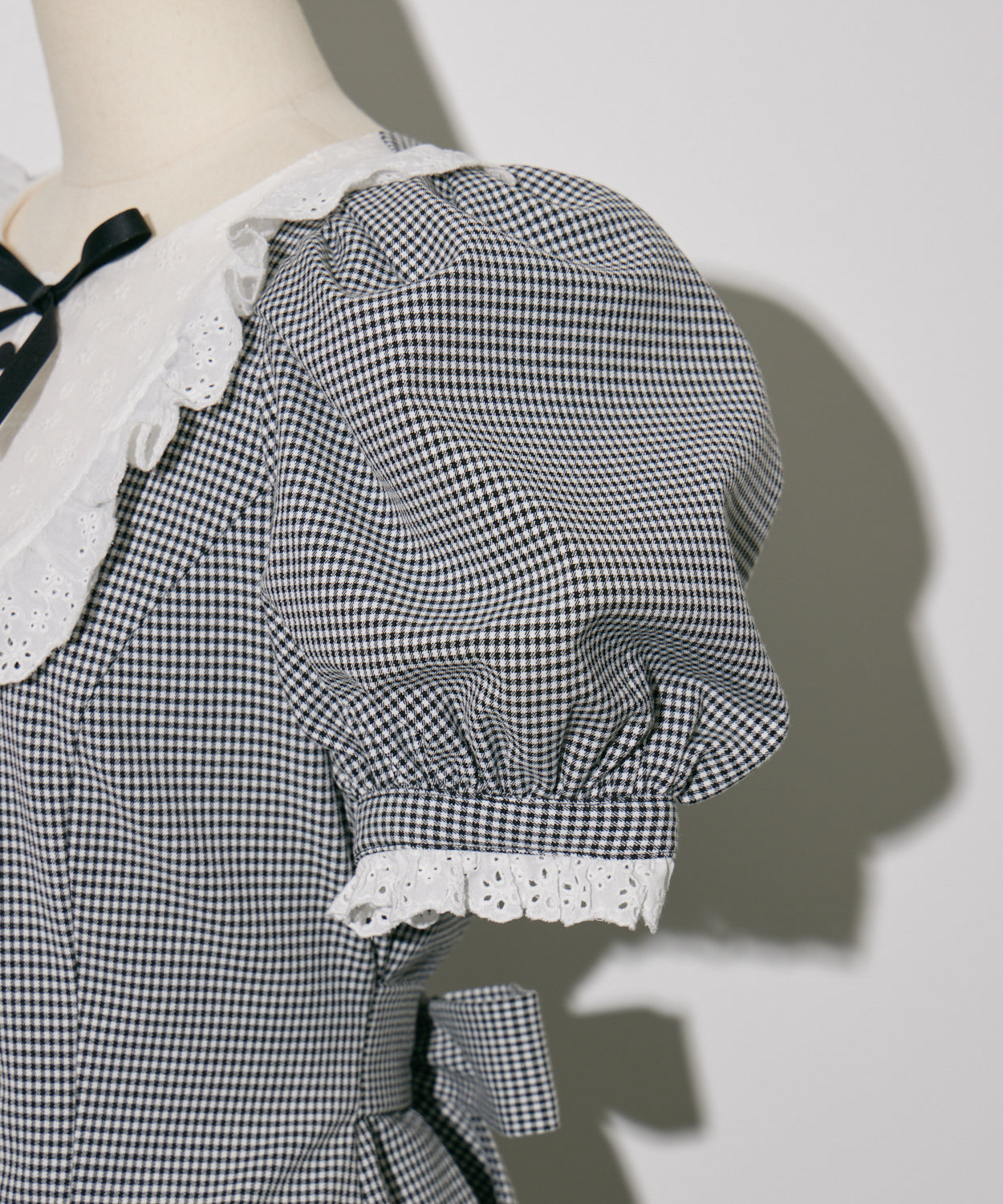 コットンレースドーリーカフェワンピ