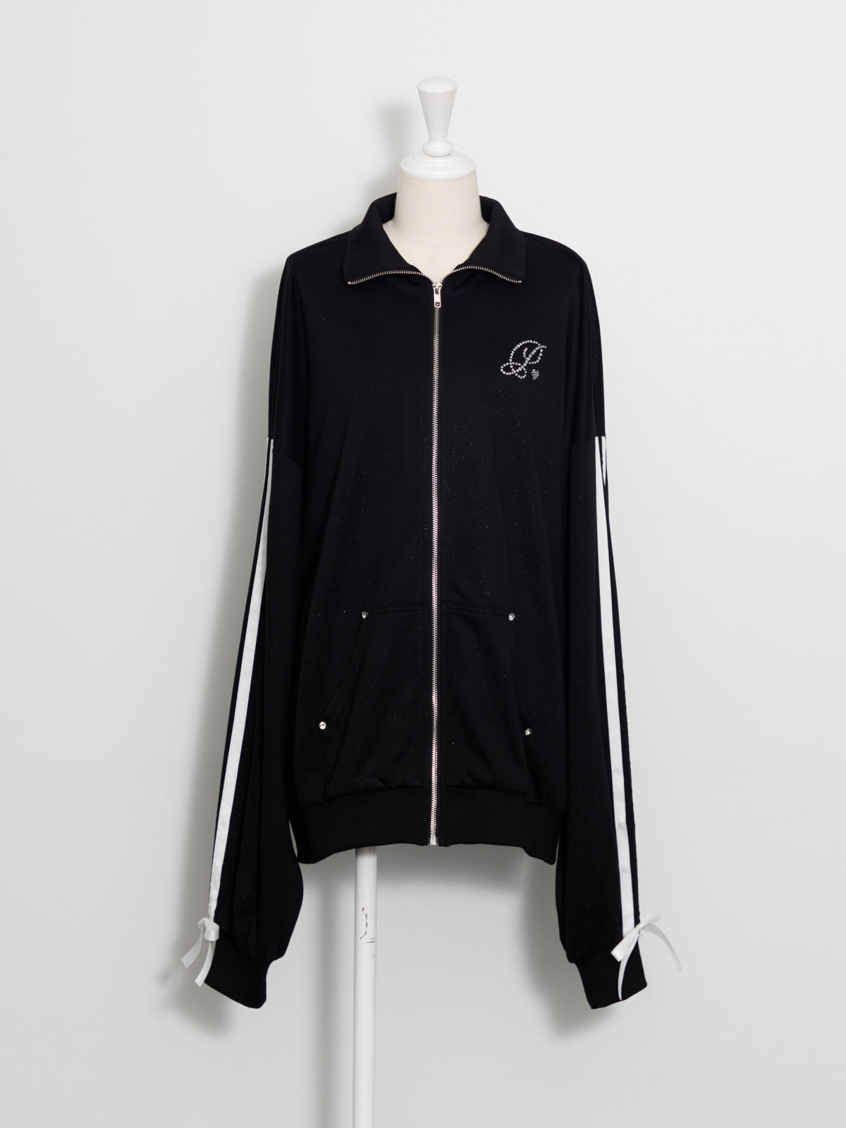 ダブルラインビジュープリントジップスウェット