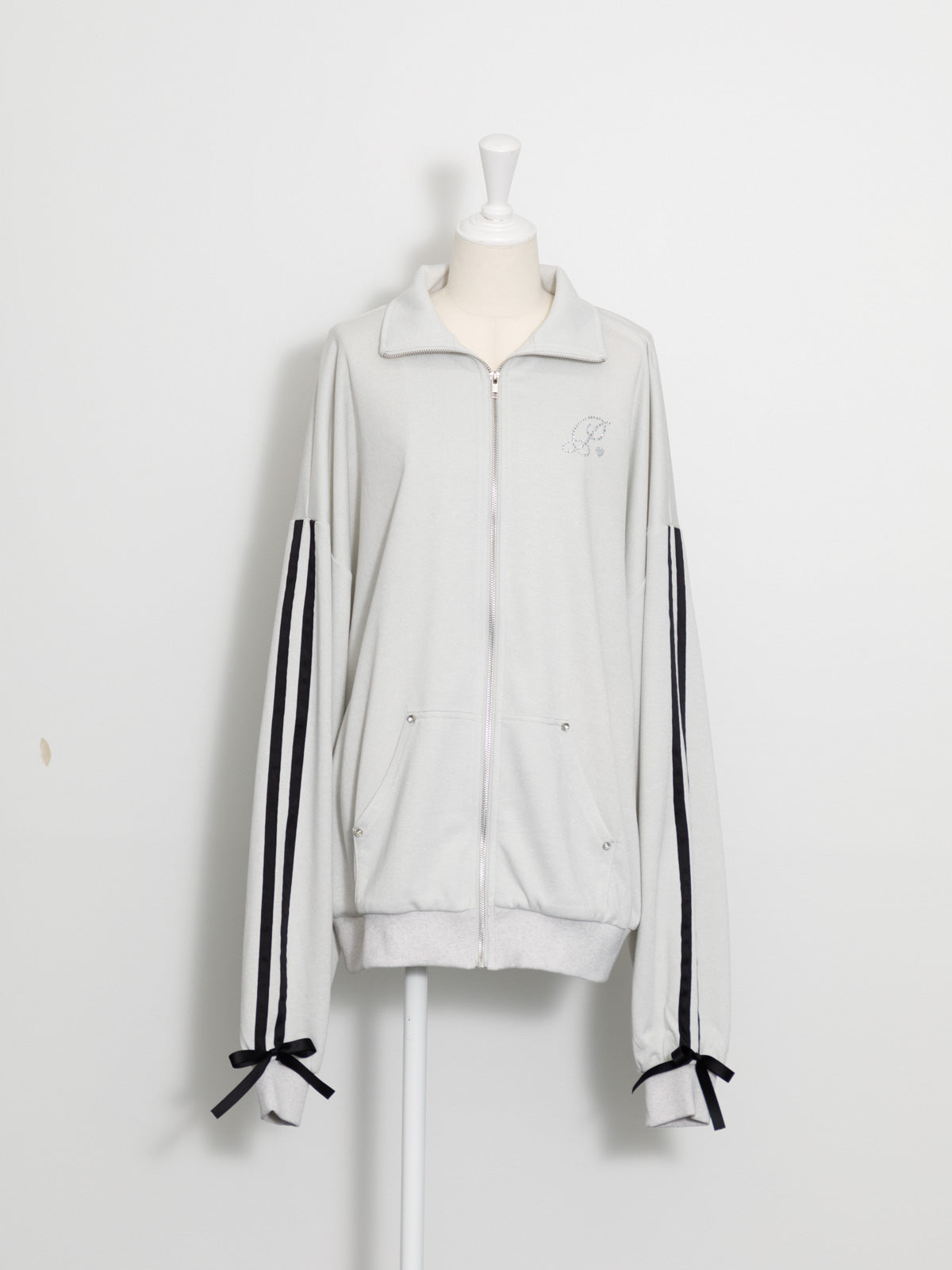 ダブルラインビジュープリントジップスウェット