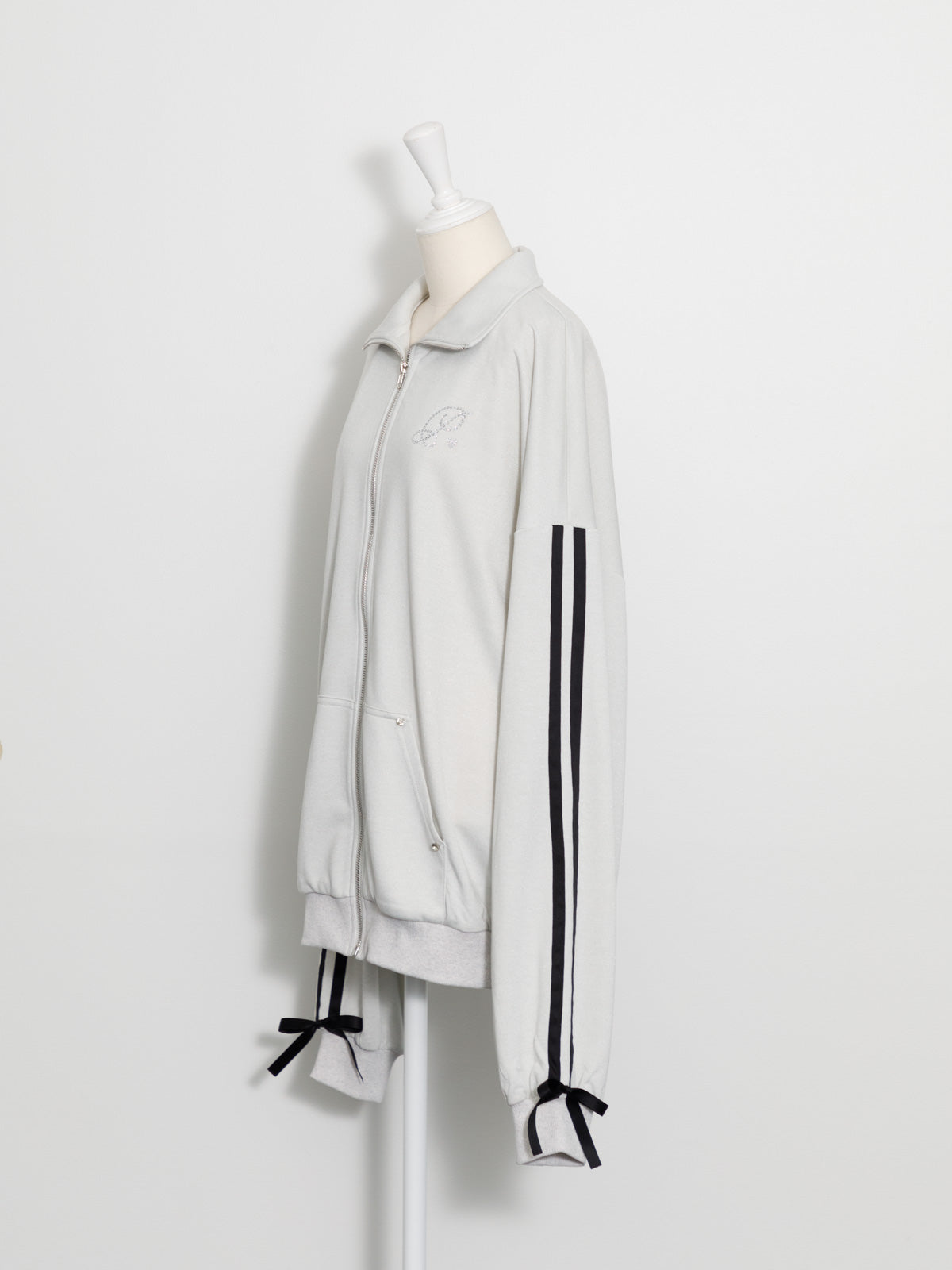 ダブルラインビジュープリントジップスウェット