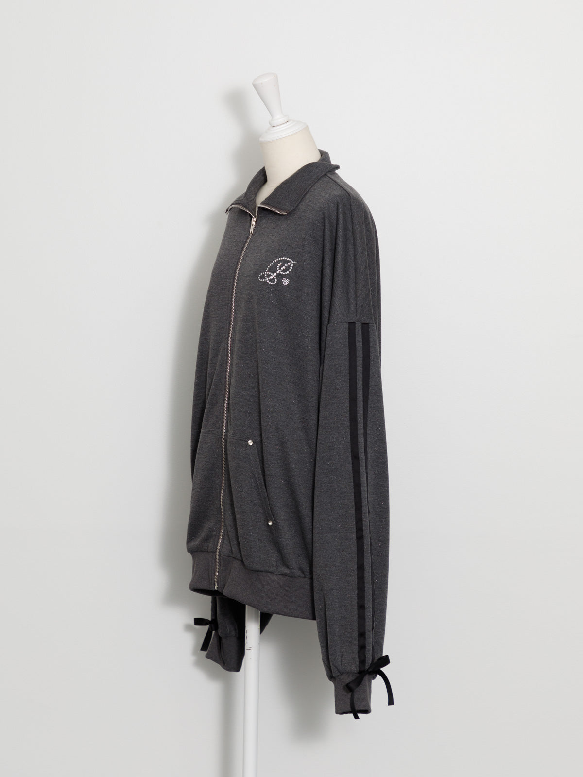 ダブルラインビジュープリントジップスウェット