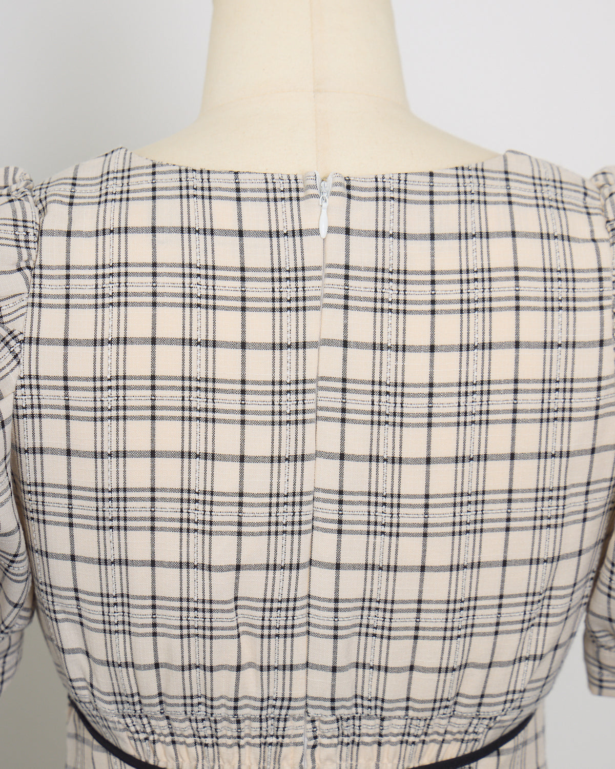 コットンフリルリボンロングワンピース