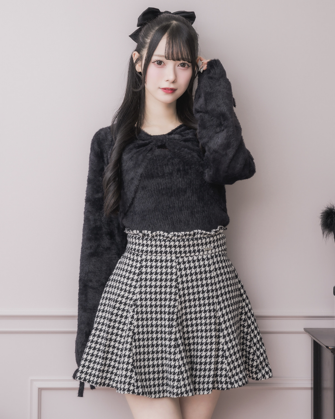 モデル身長:155cm/着用カラー:ブラック