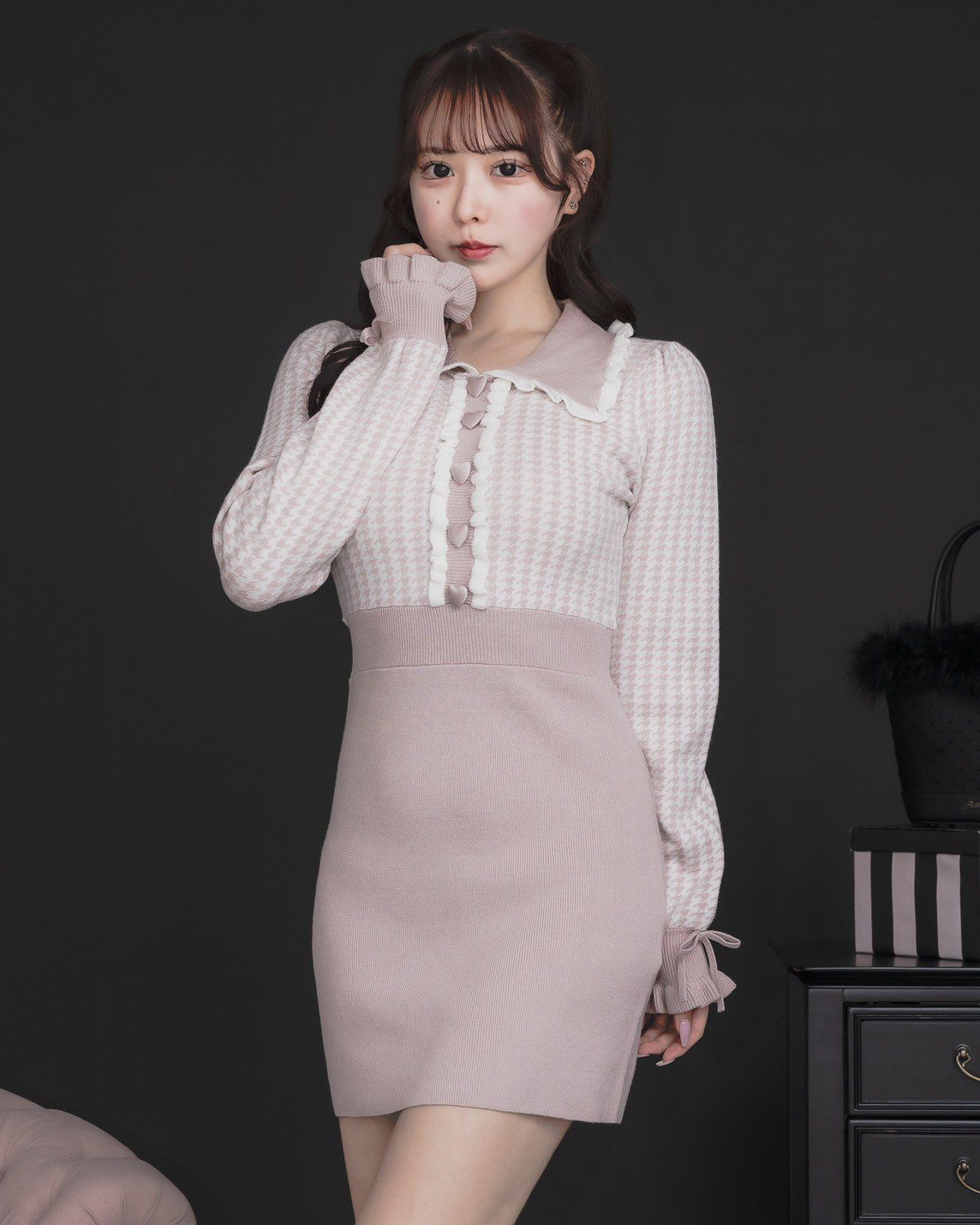 モデル身長:157cm/着用カラー:ピンクミックス