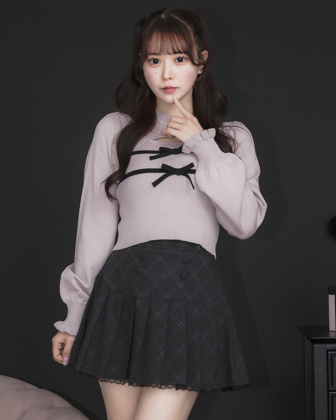 モデル身長:157cm/着用カラー:ピンク