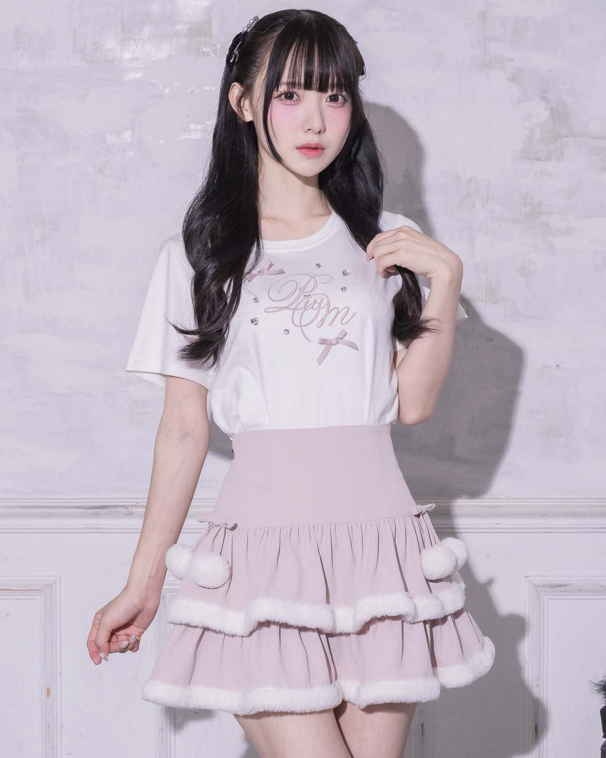 モデル身長:159cm/着用カラー:ピンク