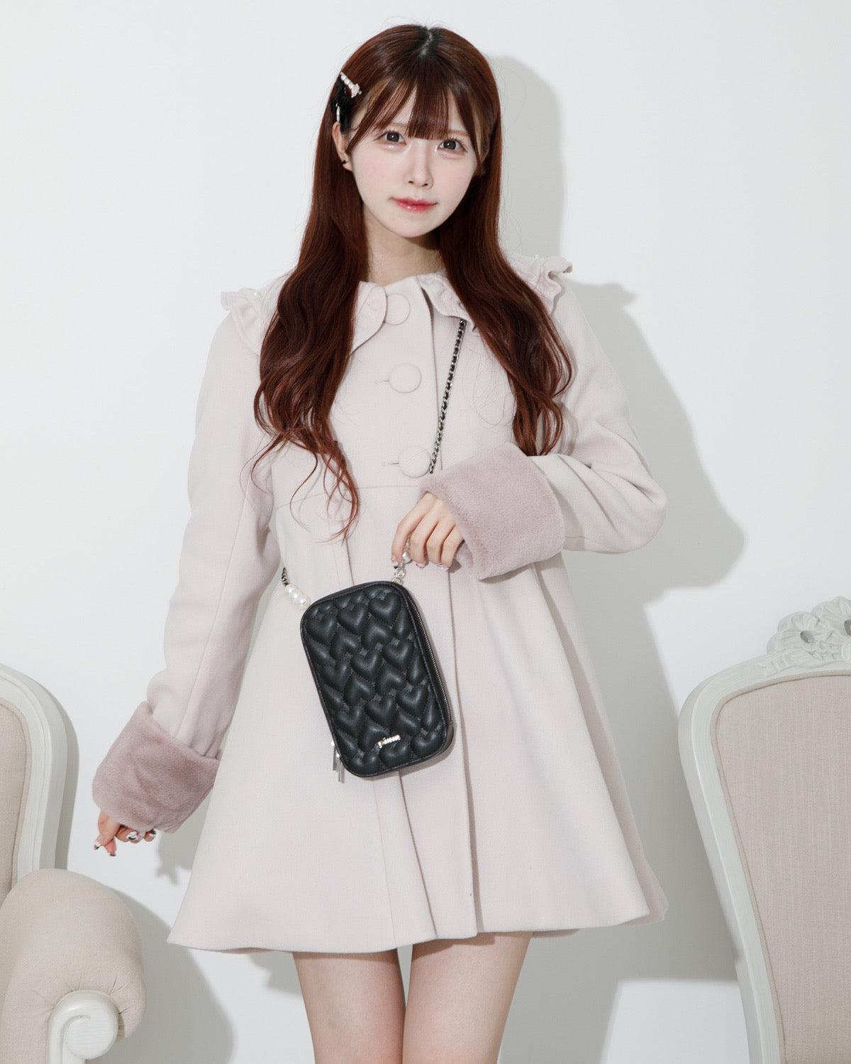 하트 퀼팅 폰 홀더