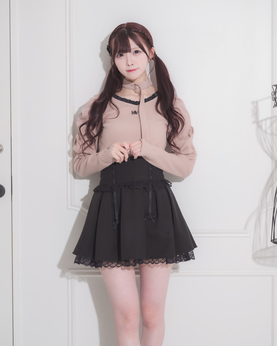 モデル身長:161cm/着用カラー:ピンク