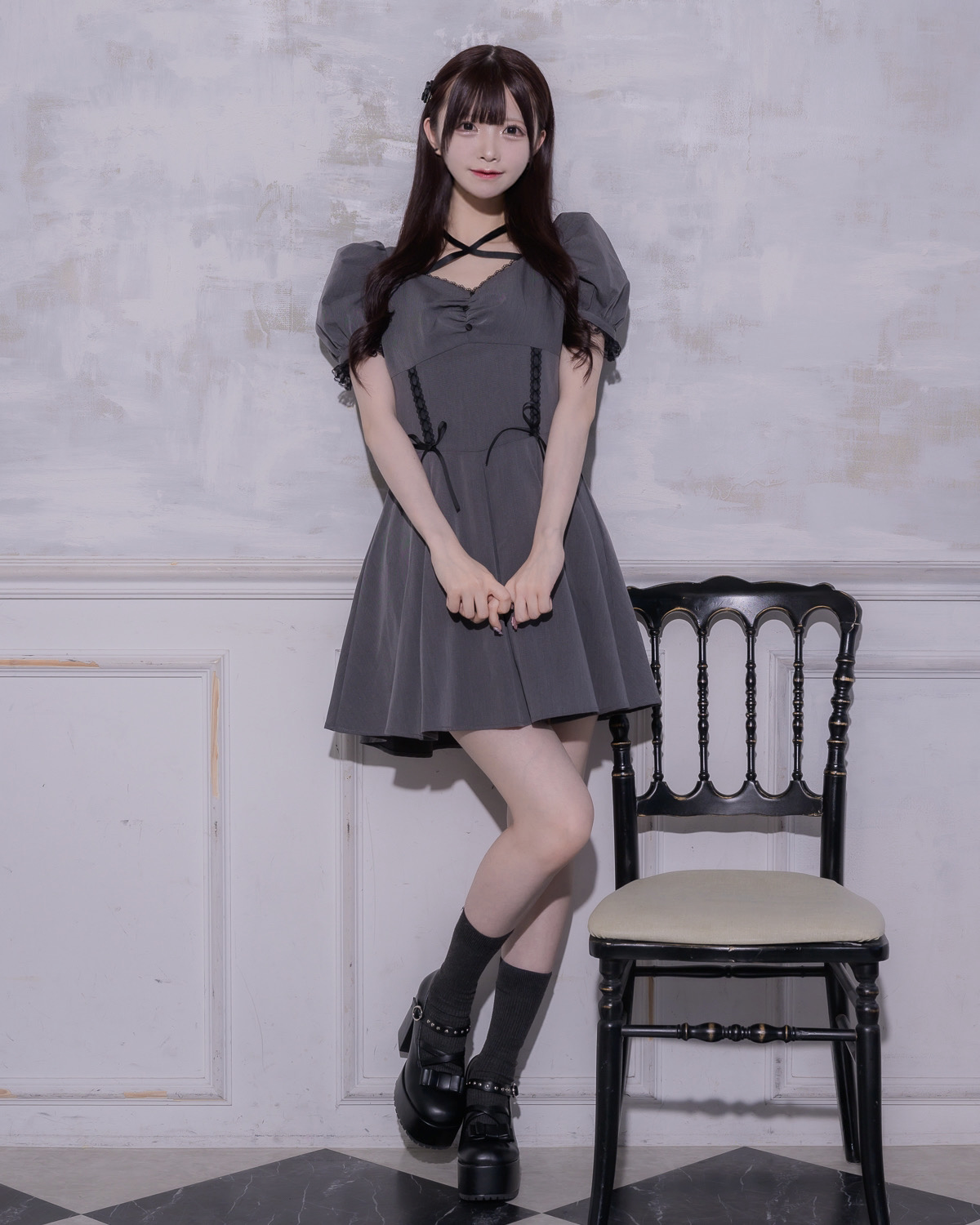 モデル身長:161cm/着用カラー:チャコール