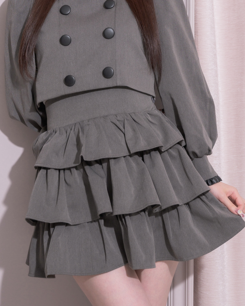 ティアードフリルミニスカート – pium 