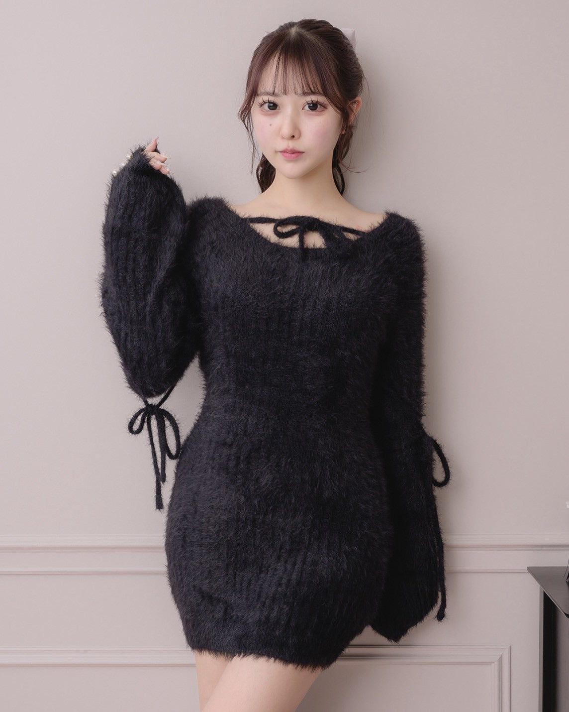 モデル身長:157cm/着用カラー:ブラック