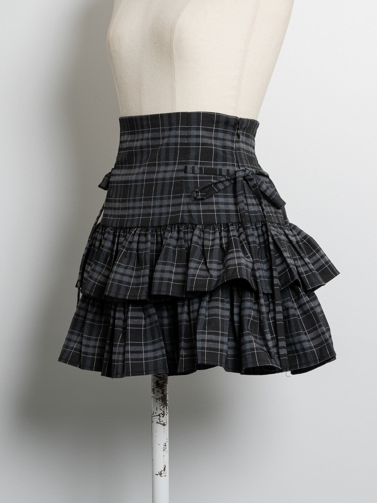 サイドリボンティアードスカート