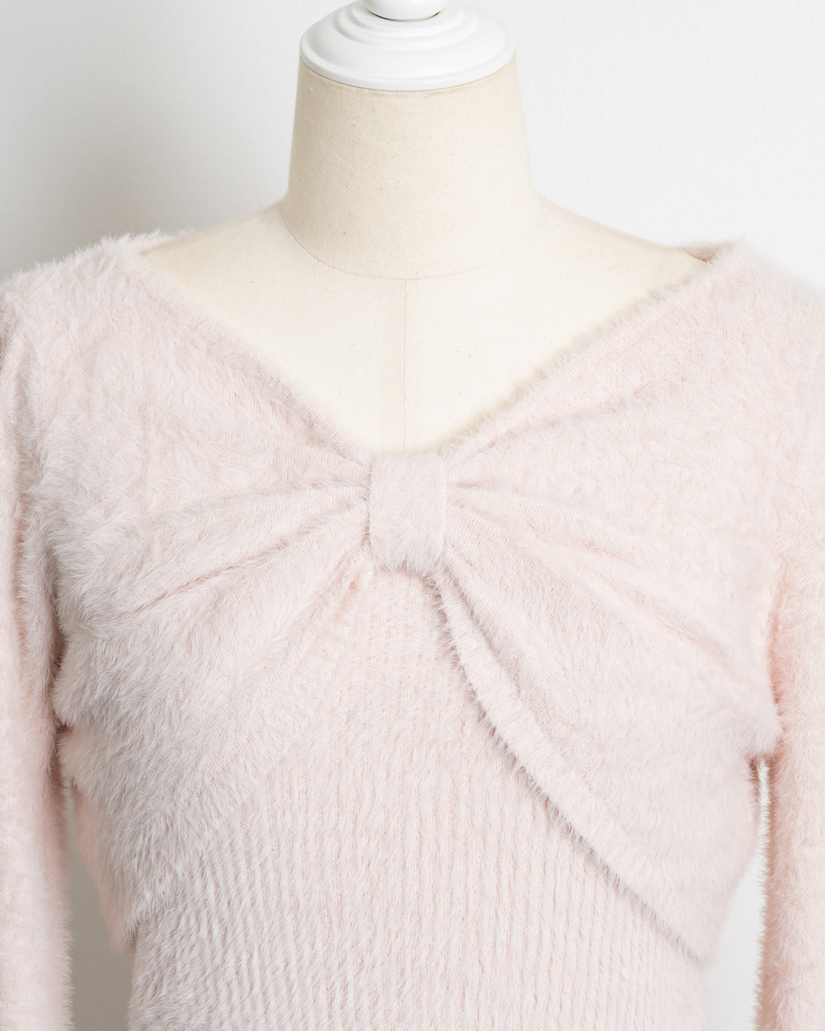 リボン×キャミフェザーニットセット