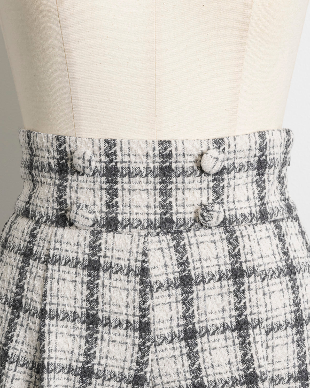 フロントボタンフレアミニスカパン