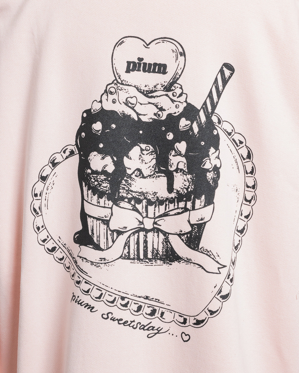pium melty cupcake オーバーサイズスウェット