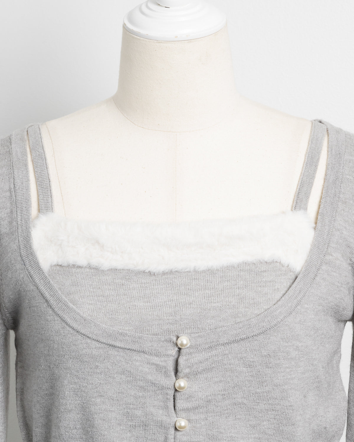 ファー付きキャミニットセット