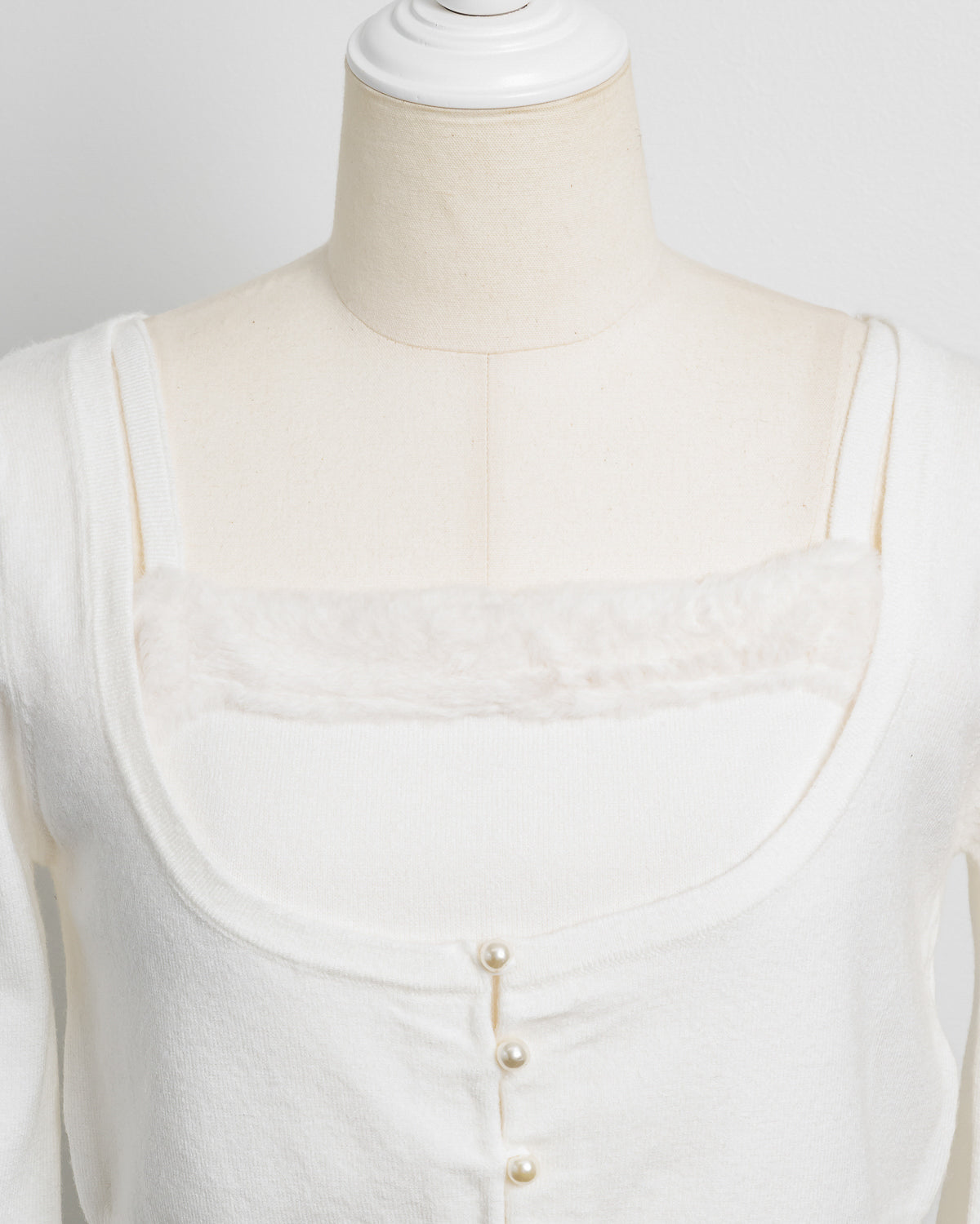 ファー付きキャミニットセット