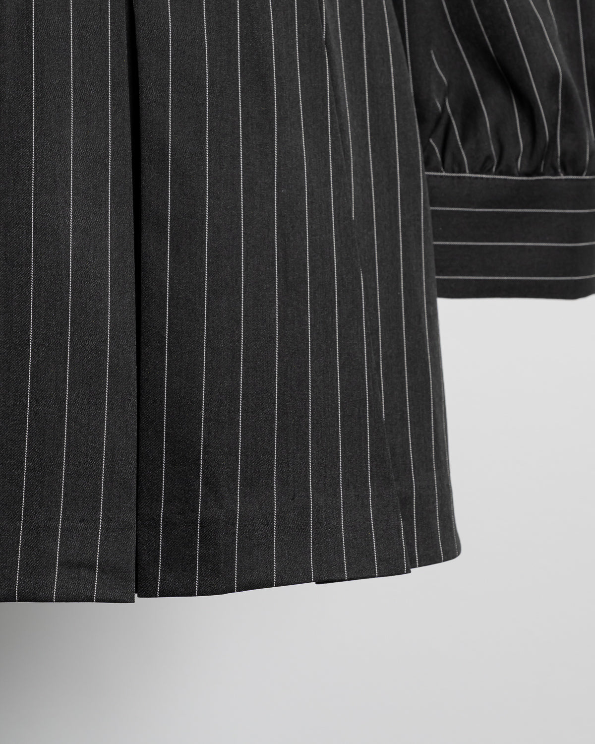 ベルトストライプ長袖ワンピース