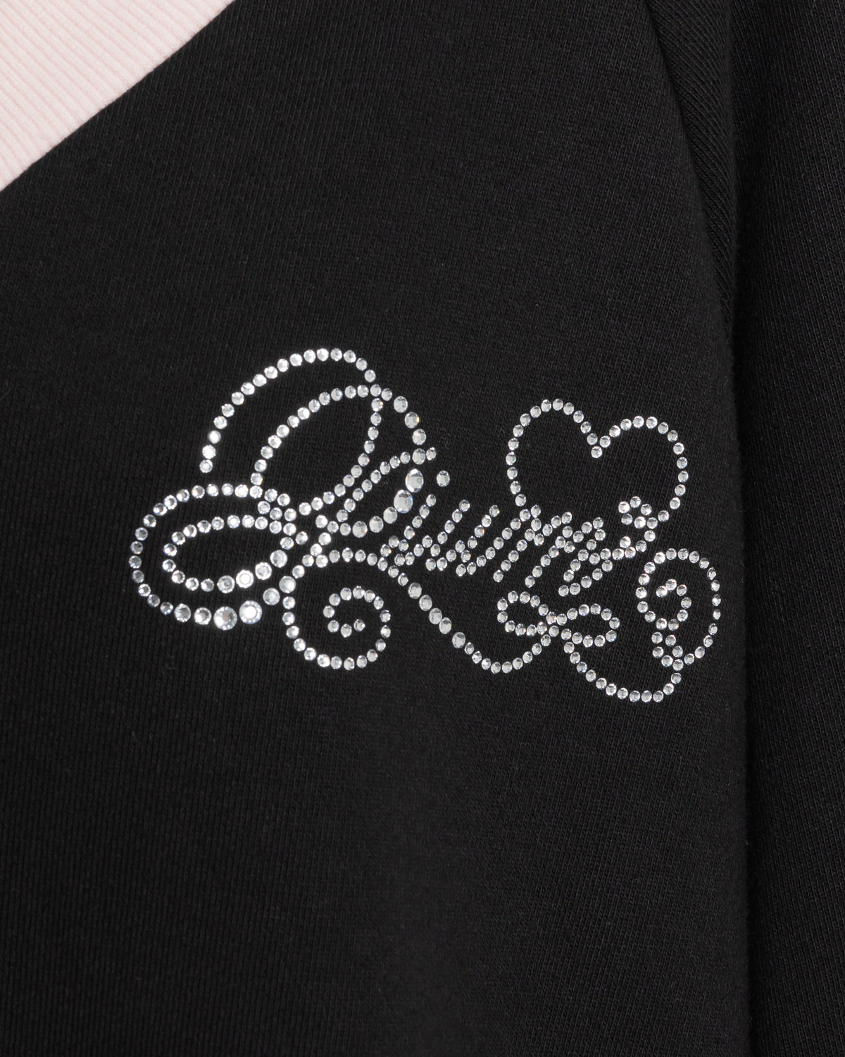 ビジューロゴリボンオーバーサイズスウェット