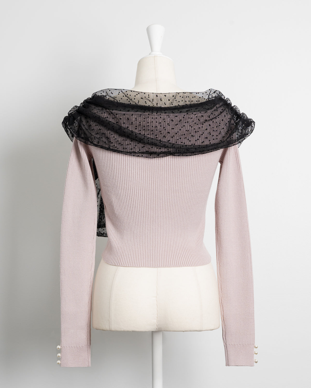 チュールリボンニット