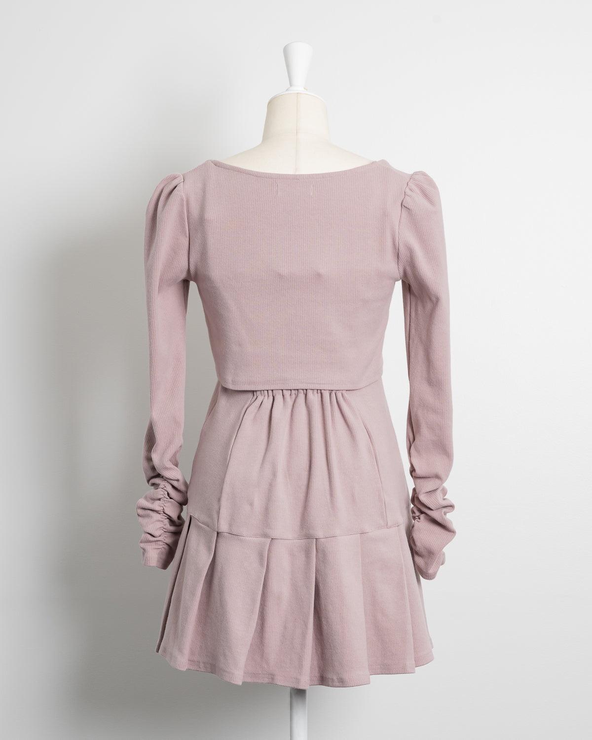 プリーツリブミニワンピセット