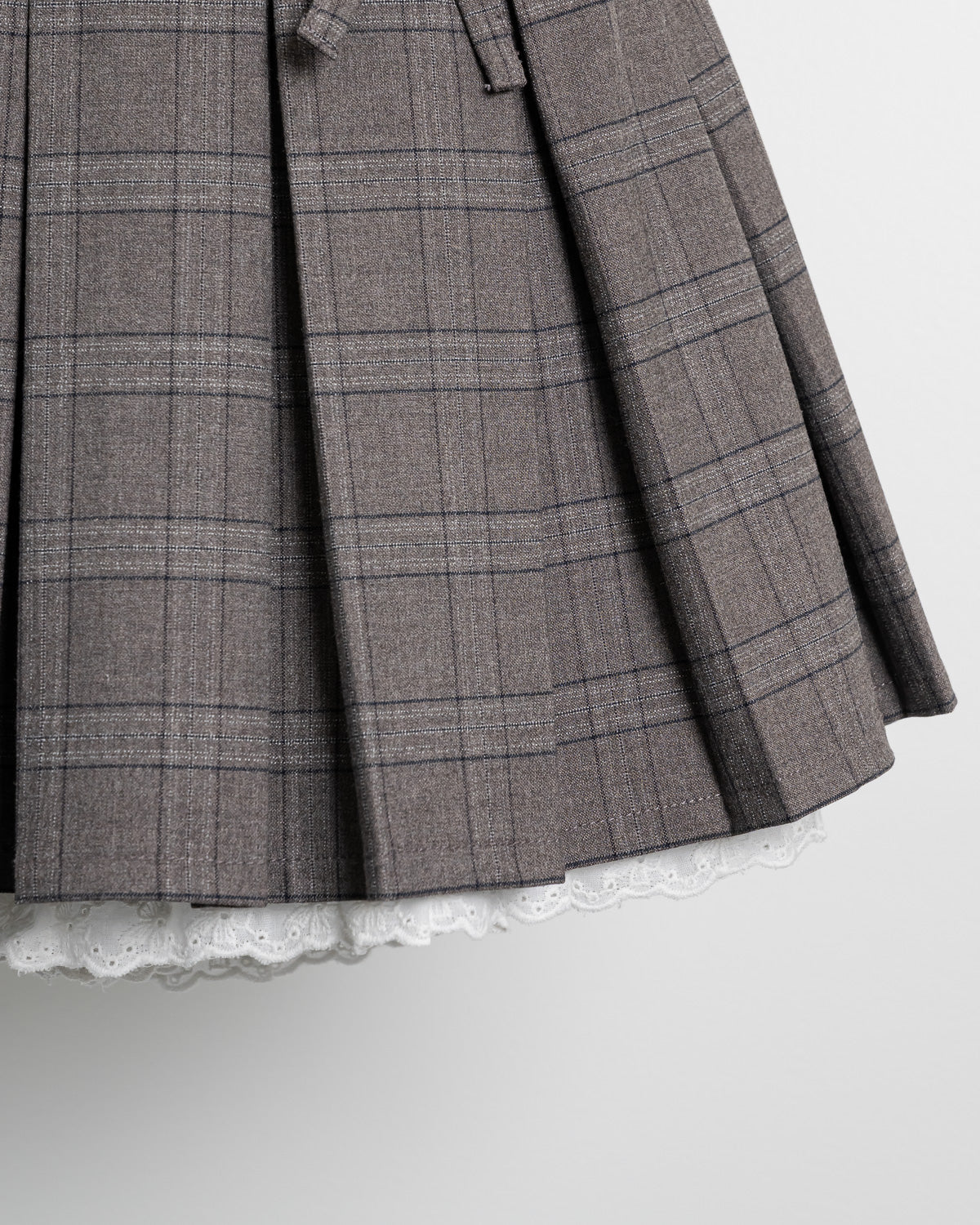 ミニリボンコットンフリルプリーツスカート