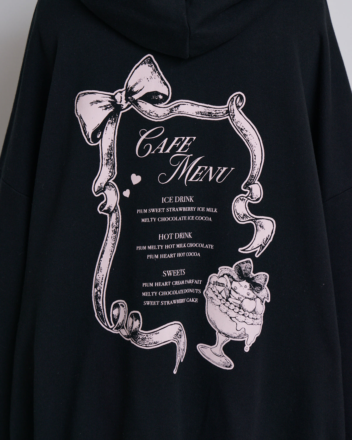 pium sweetsオーバーサイズパーカー