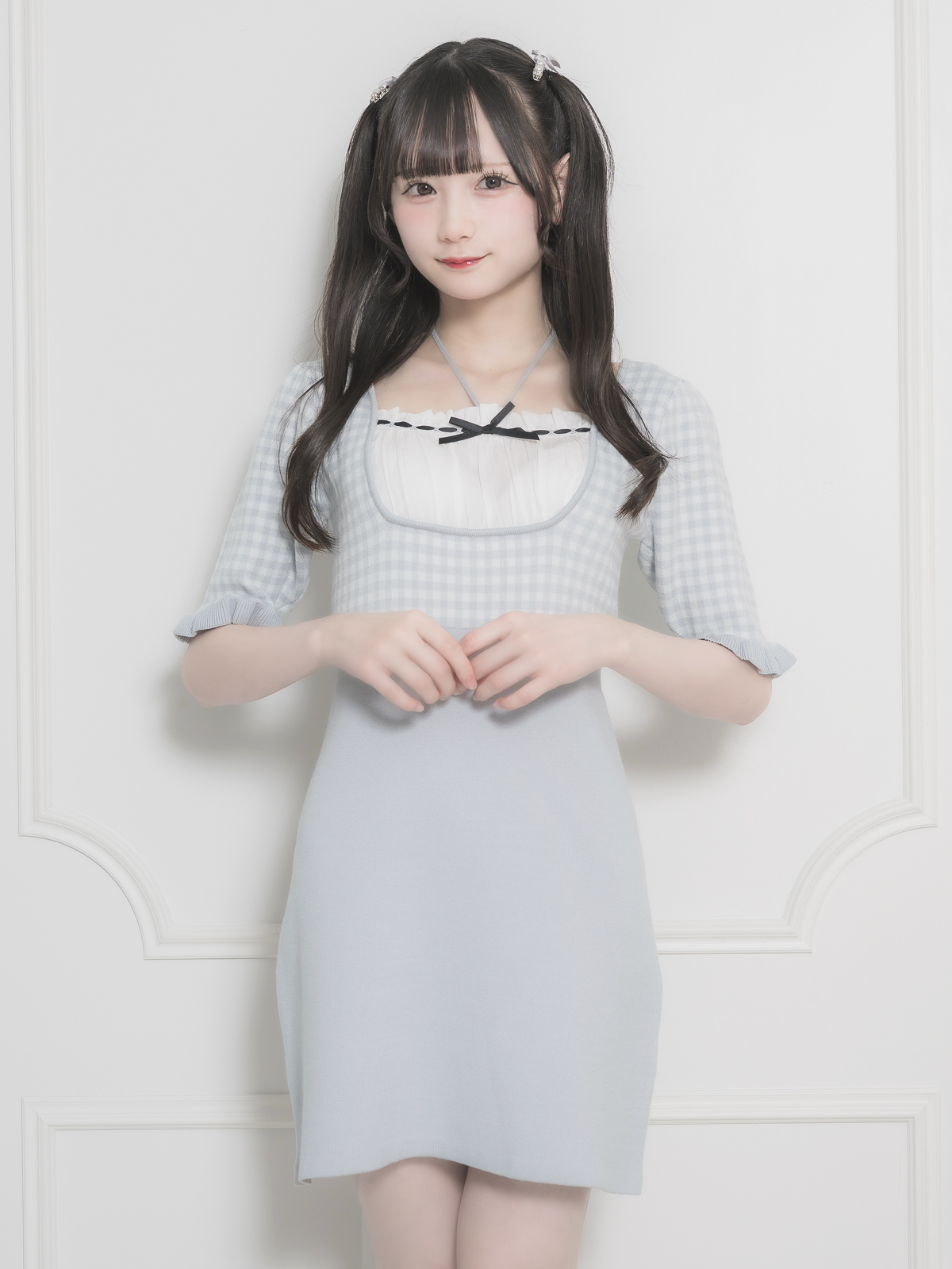 モデル身長:155cm/着用カラー:ライトブルー