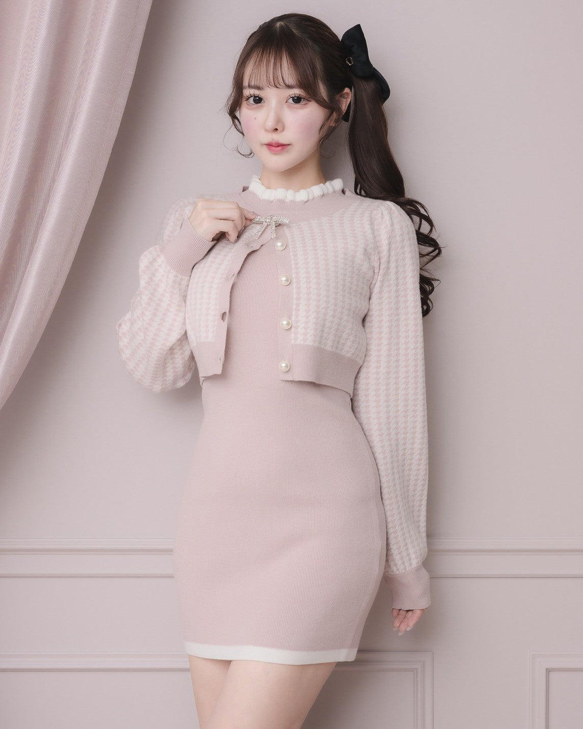 モデル身長:157cm/着用カラー:ピンク