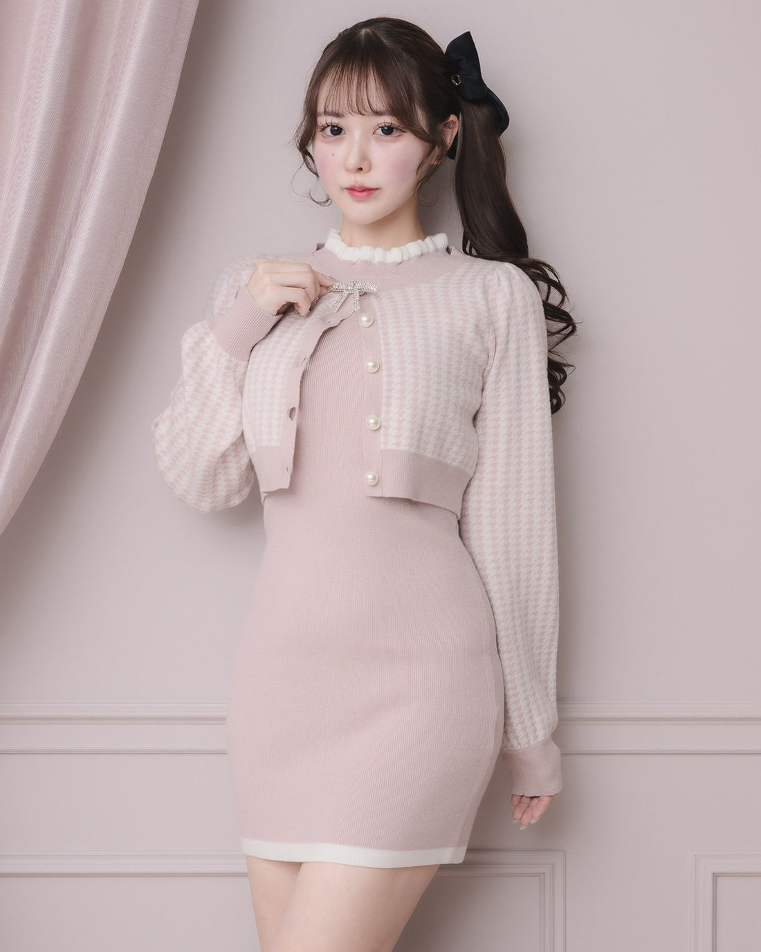 モデル身長:157cm/着用カラー:ピンク