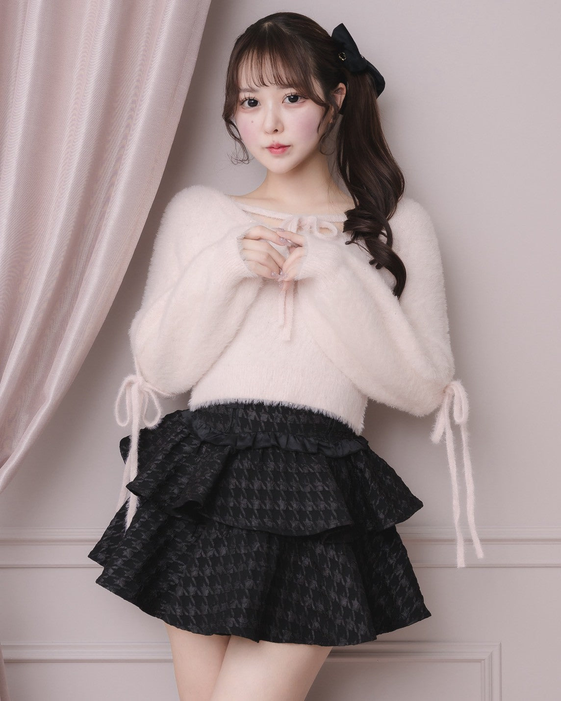 モデル身長:157cm/着用カラー:ピンク