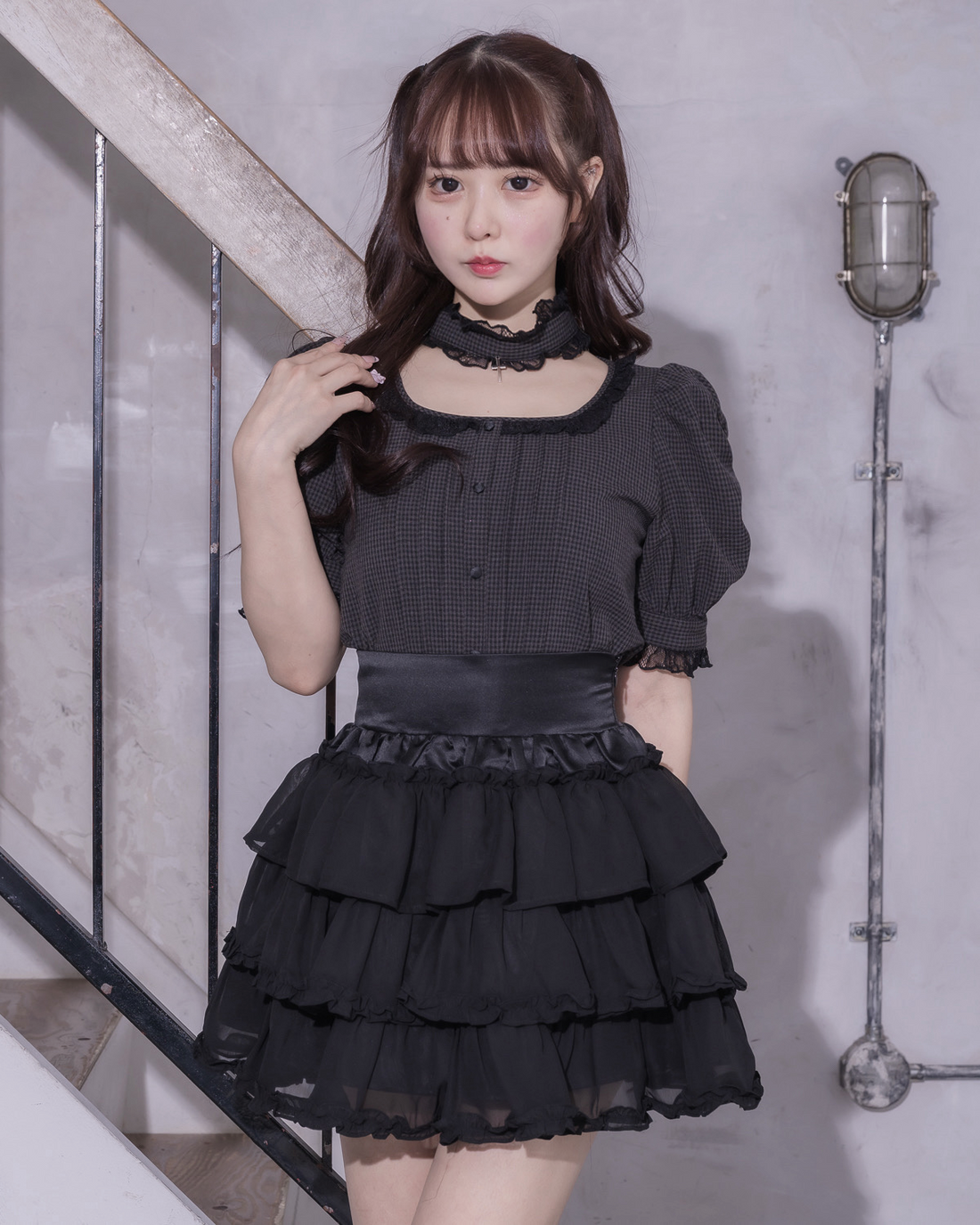 モデル身長:157cm/着用カラー:ブラック