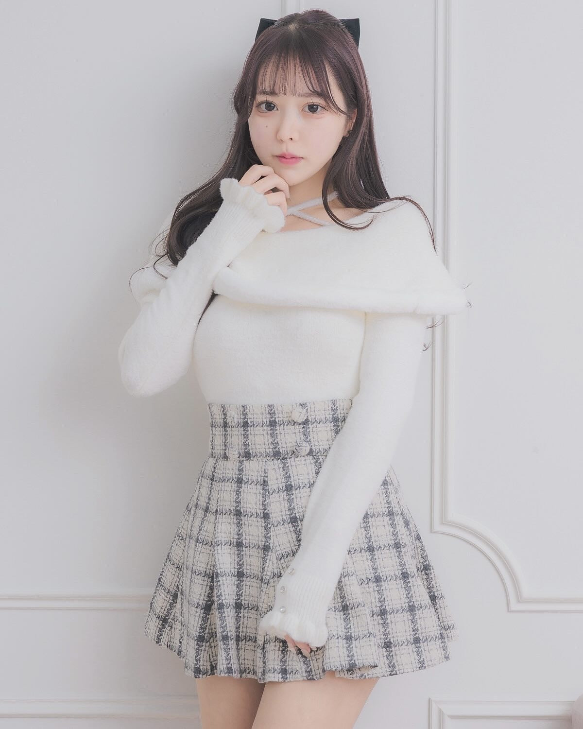 モデル身長:157cm/着用カラー:グレー