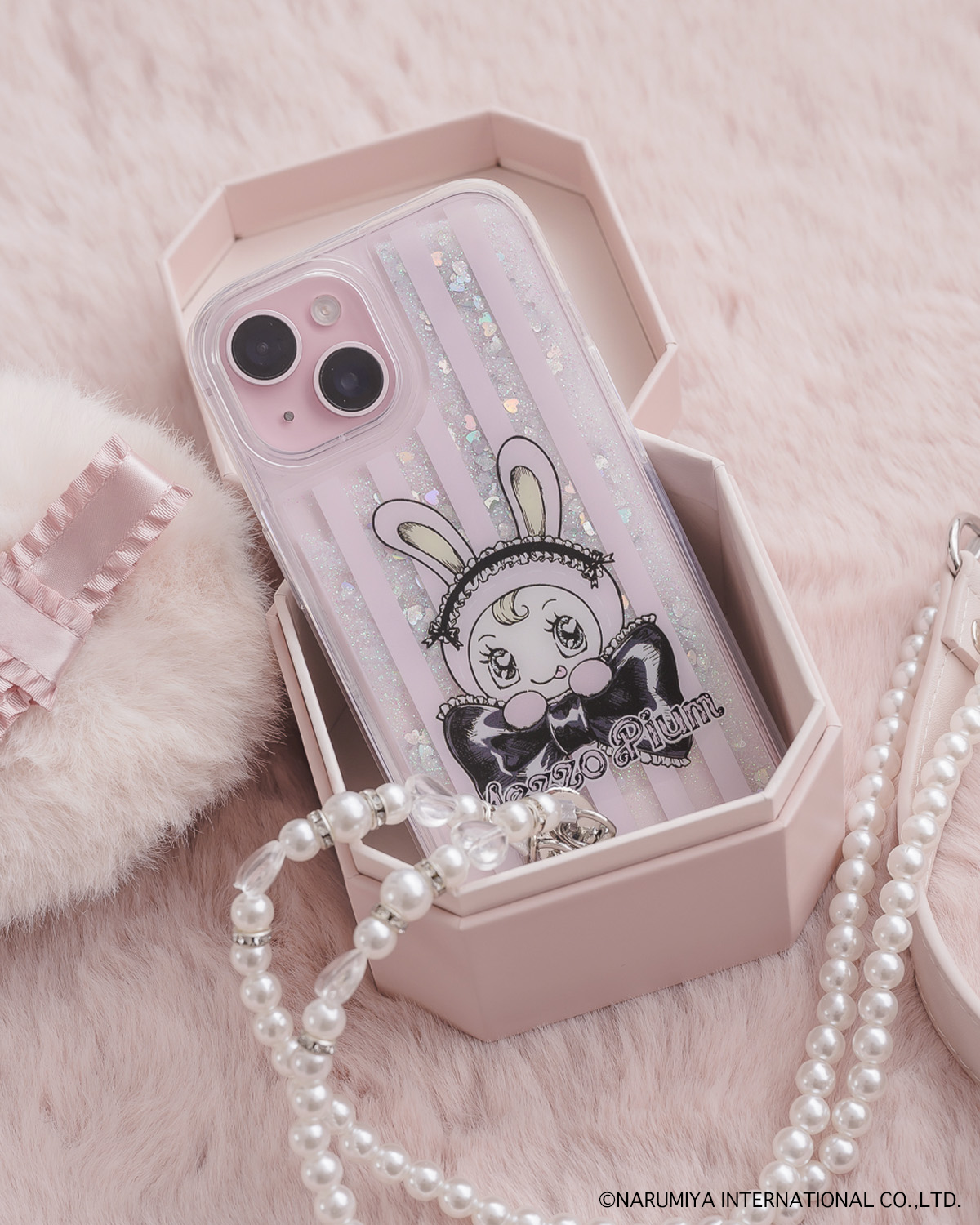 pium×Mezzo Piano リボンベリエちゃんiPhoneケース pium×Mezzo Piano リボンベリエちゃんiPhoneケース