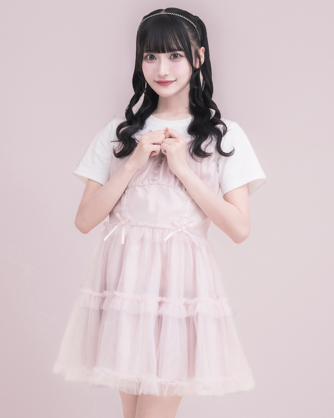 モデル身長:157cm/着用カラー:ピンク