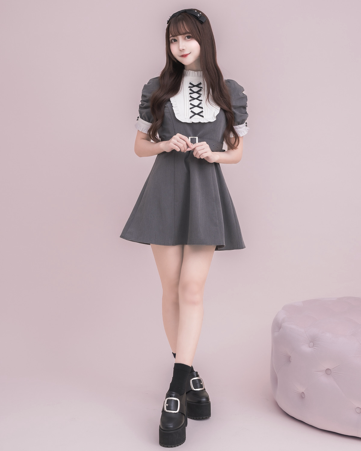モデル身長:159cm/着用カラー:チャコール