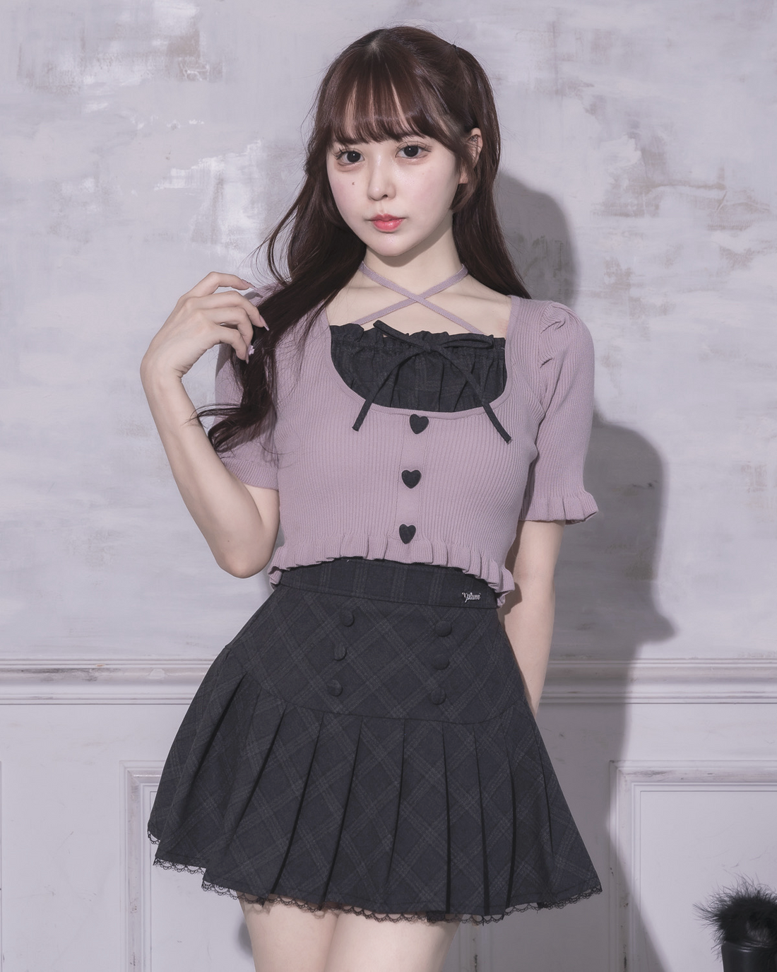 モデル身長:157cm/着用カラー:ピンク