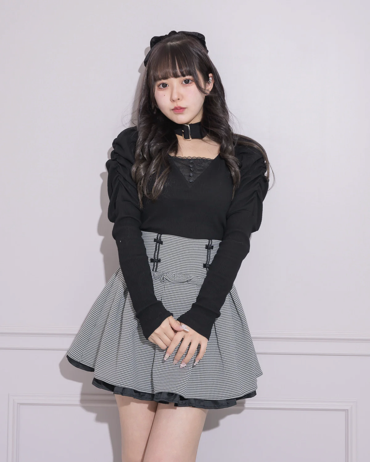 モデル身長:157cm/着用カラー:ホワイトミックス