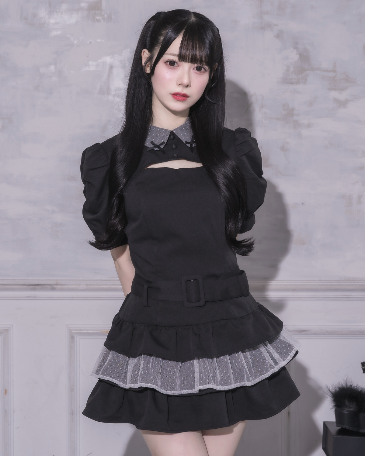 モデル身長:155cm/着用カラー:ブラック
