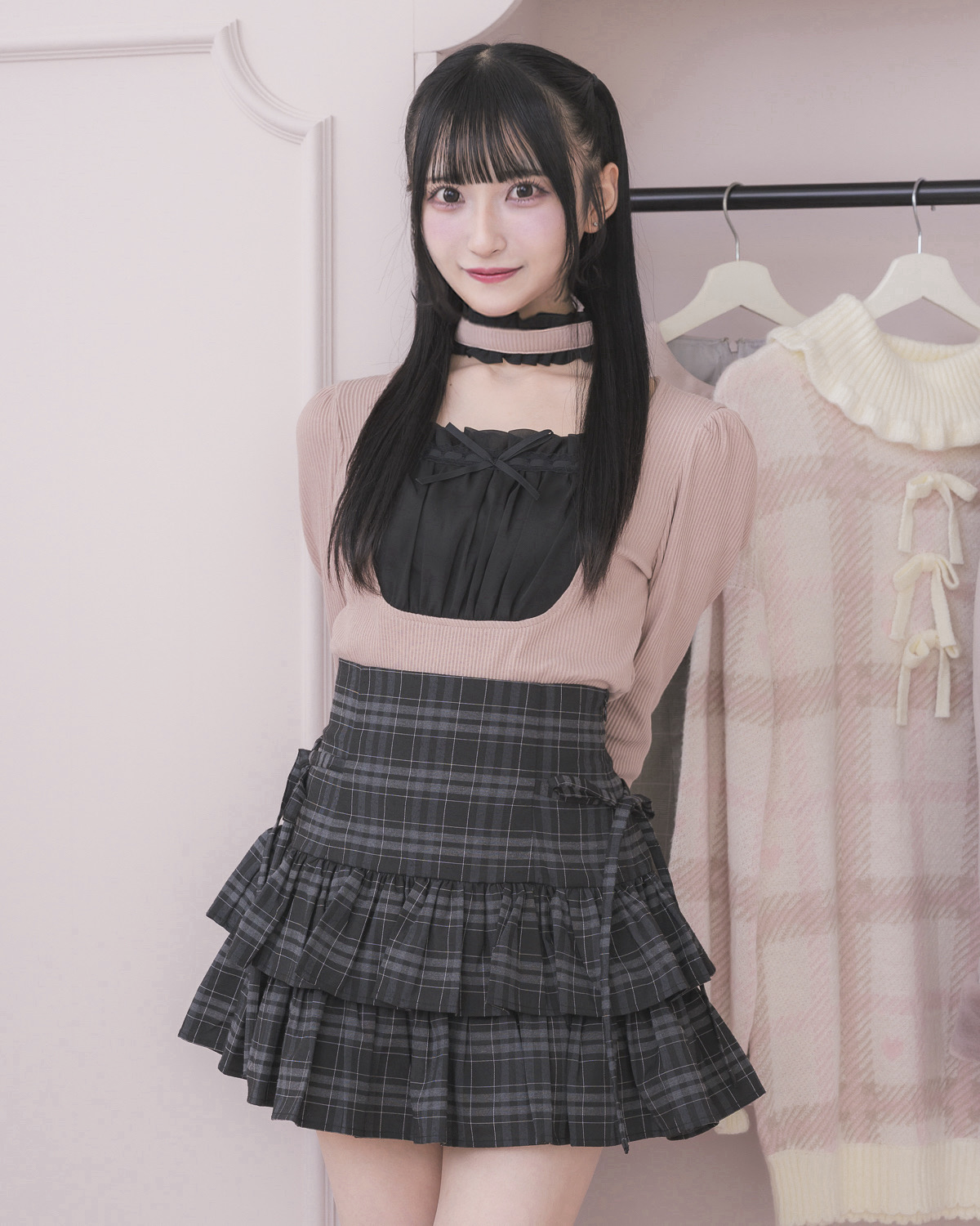モデル身長:157cm/着用カラー:ピンク