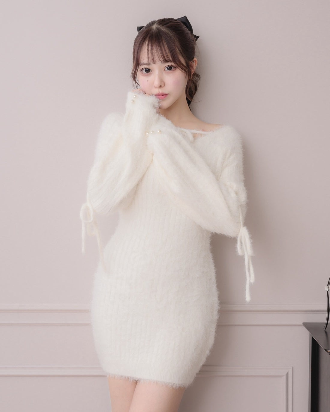 モデル身長:157cm/着用カラー:ホワイト