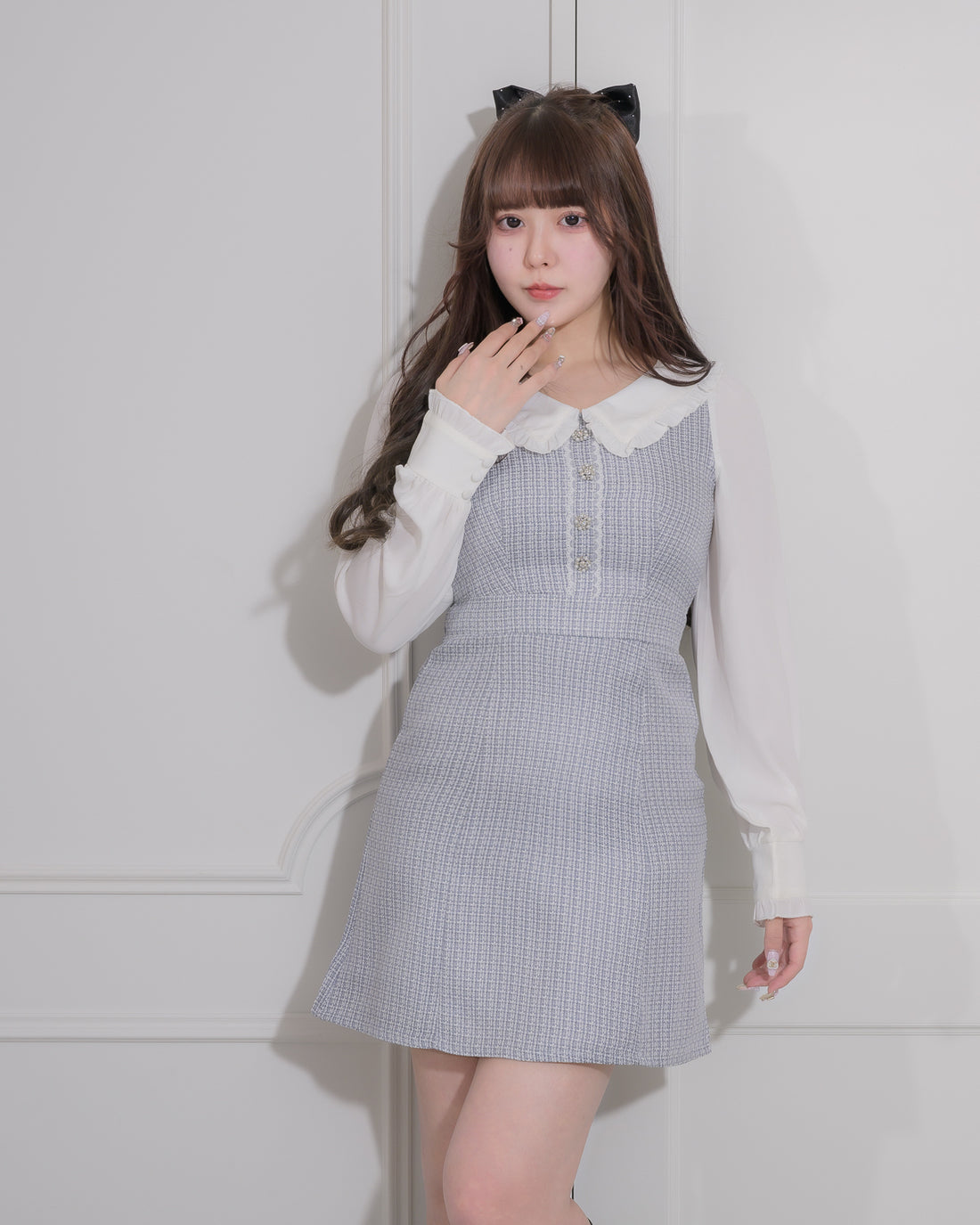 モデル身長:157cm/着用カラー:ブラック