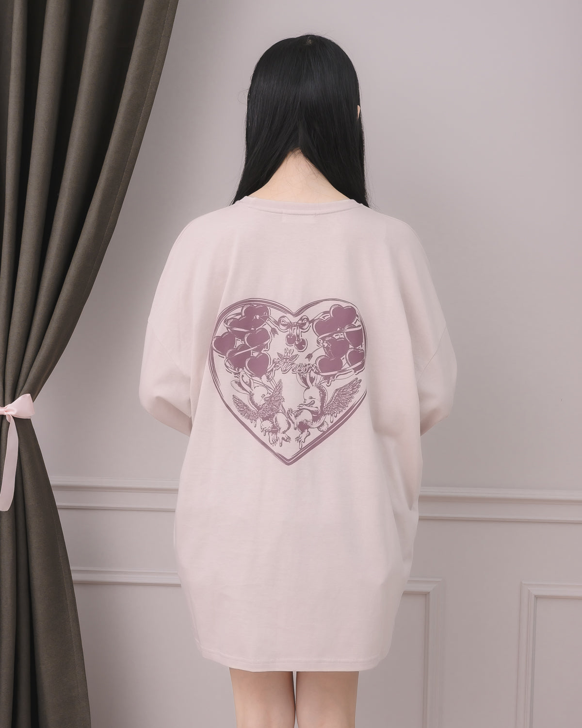 モデル身長:157cm/着用カラー:ピンク×レッド