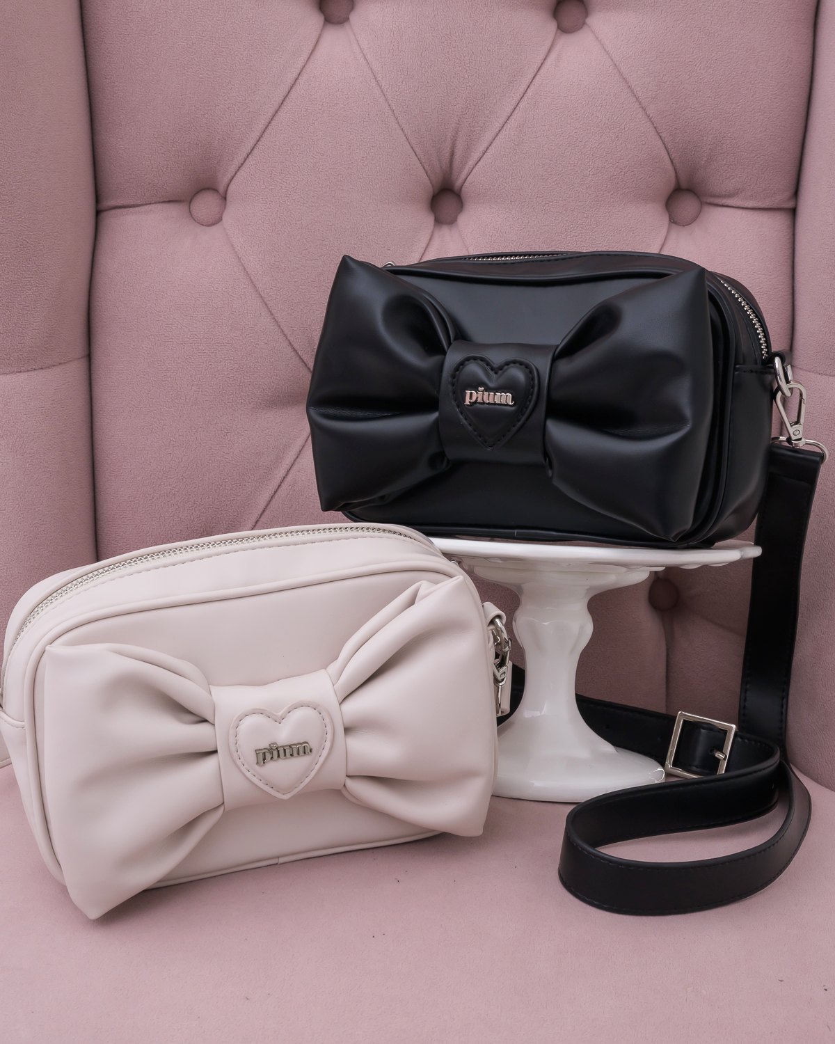 piumハートボリュームリボンポシェット piumハートボリュームリボンポシェット