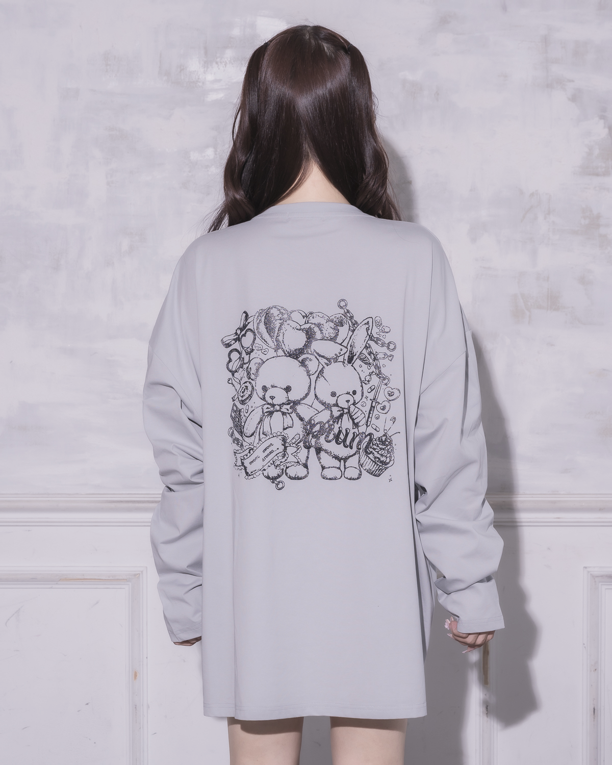 モデル身長:157cm/着用カラー:ブルーグレー