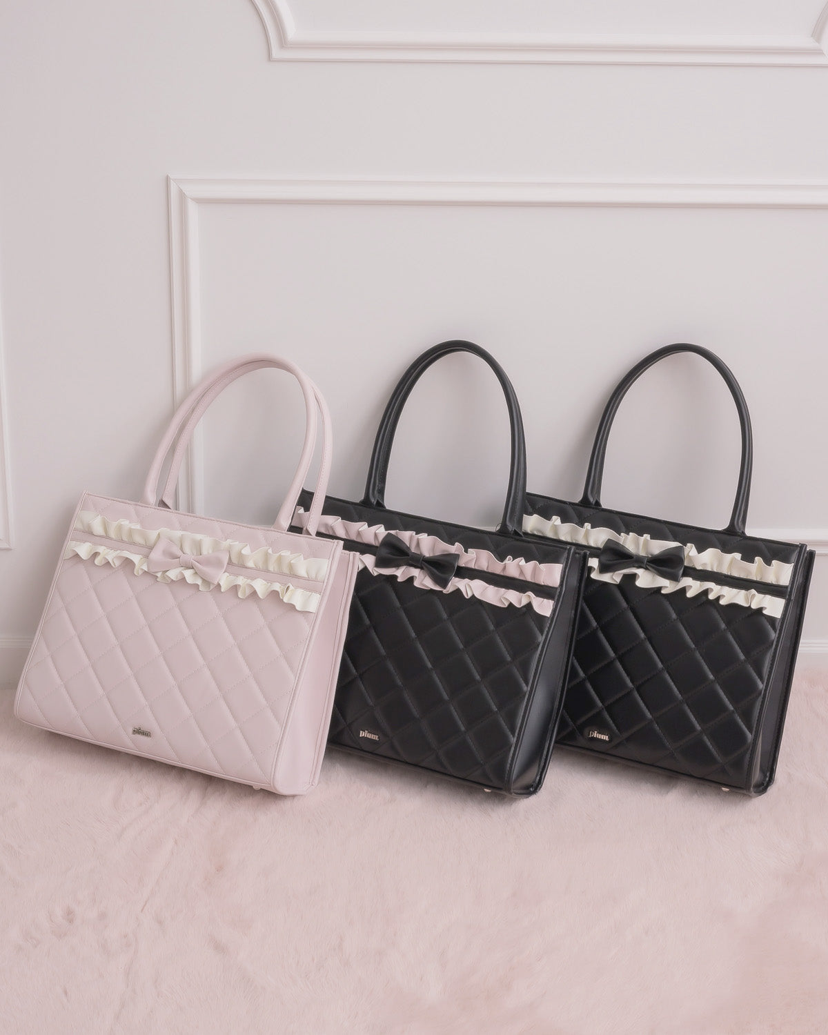 フロントフリルキルティングトート – pium