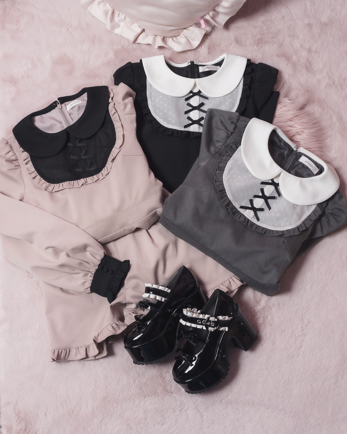 ラウンドフリルバイカラーセットアップ – pium ラウンドフリルバイカラーセットアップ – pium